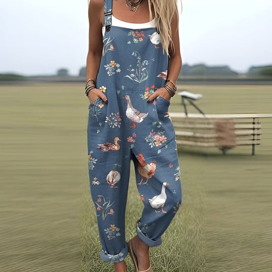 Vintage Floral Jumpsuit Women - Effortless Style & All-Day Comfort