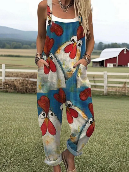 Vintage Wide Leg Jumpsuit - Effortless Style & Comfort for Women