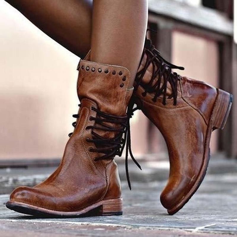 WYNONA | RUSTIC VINTAGE LEATHER BOOTS 0