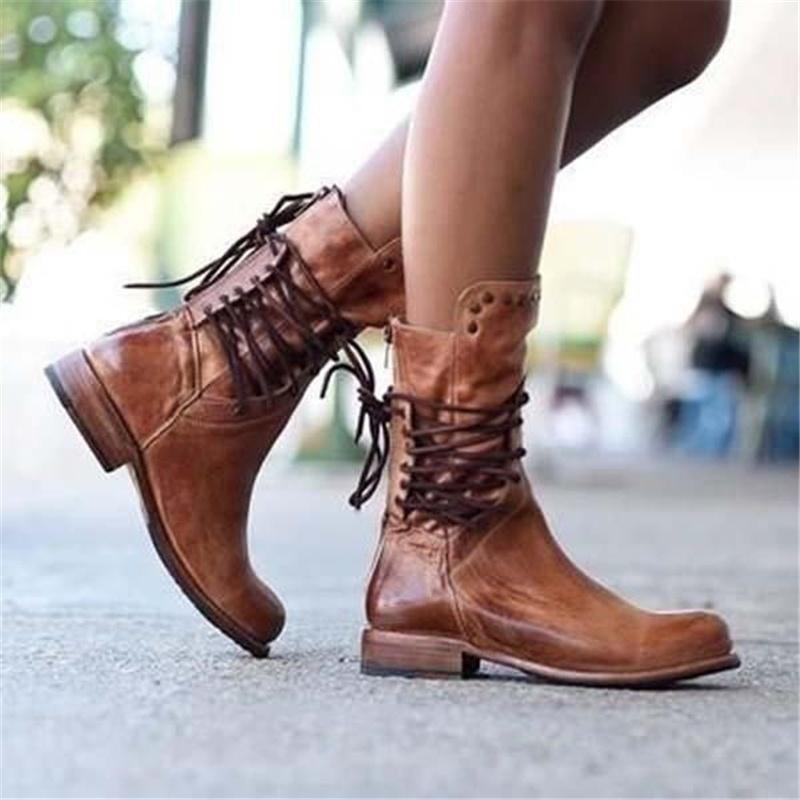WYNONA | RUSTIC VINTAGE LEATHER BOOTS 3