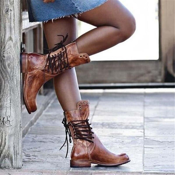WYNONA | RUSTIC VINTAGE LEATHER BOOTS 4