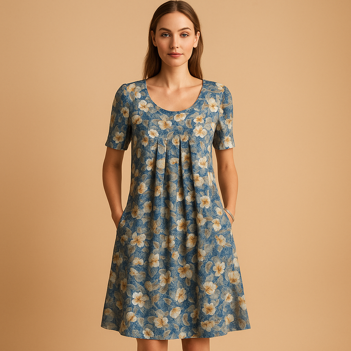 Women's Summer Midi Dress - Flattering Fit & Playful Prints