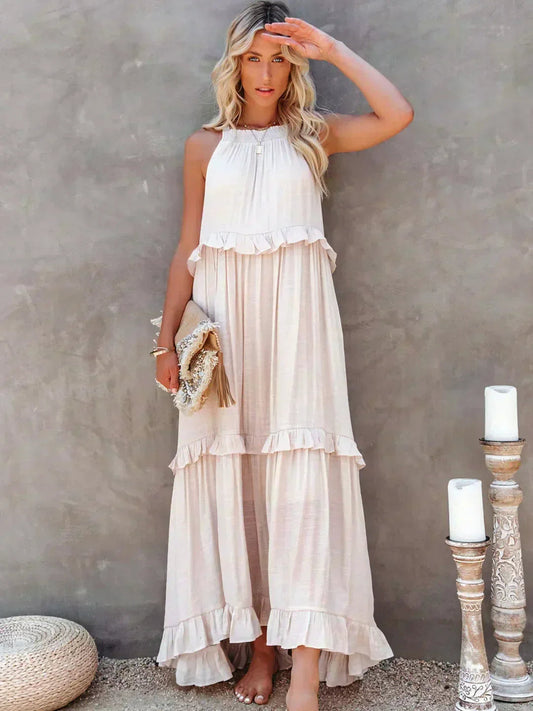 Xanthe™ | Relaxed White Maxi Dress for Effortless Elegance
