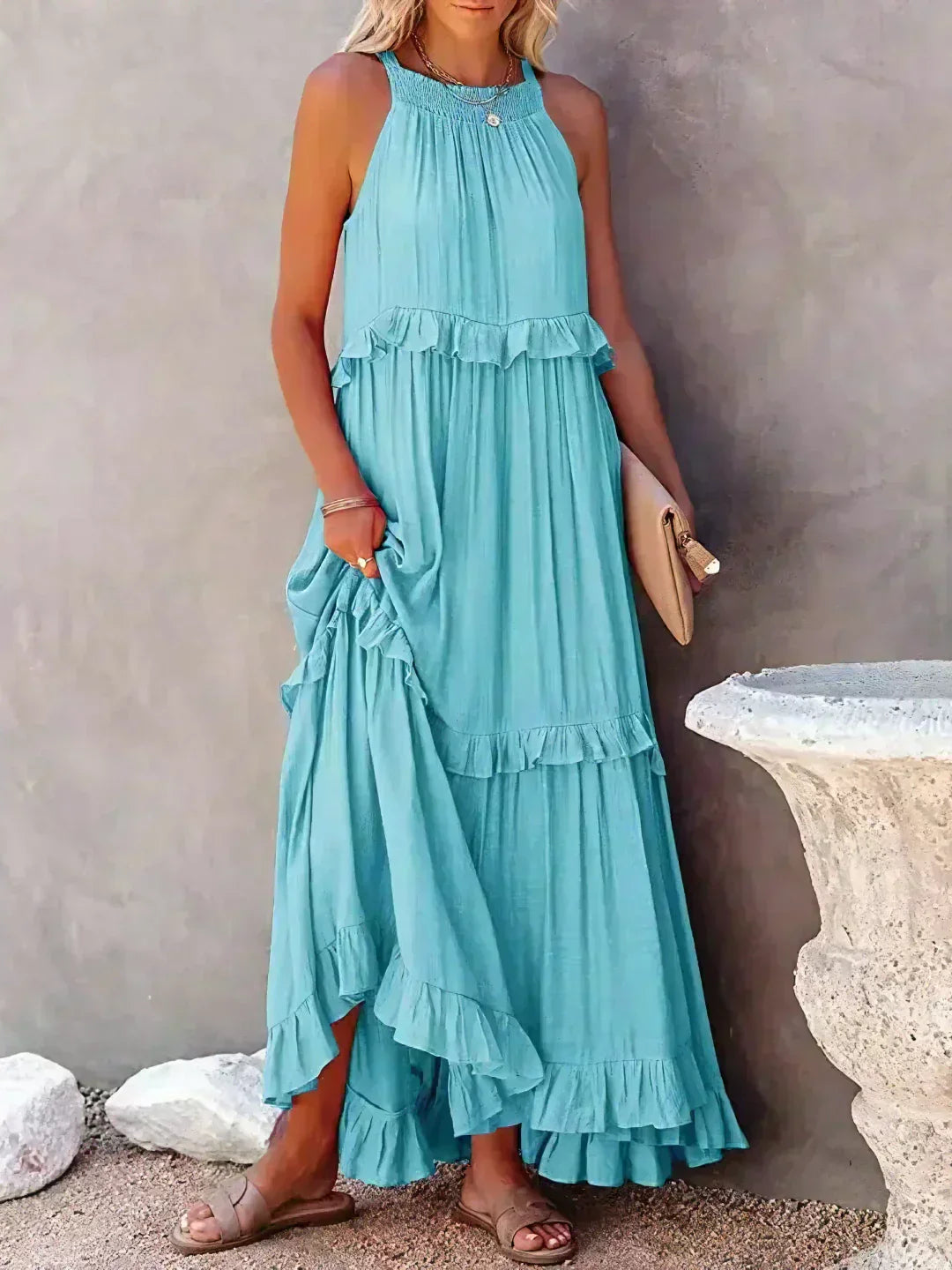 Xanthe™ | Relaxed White Maxi Dress for Effortless Elegance