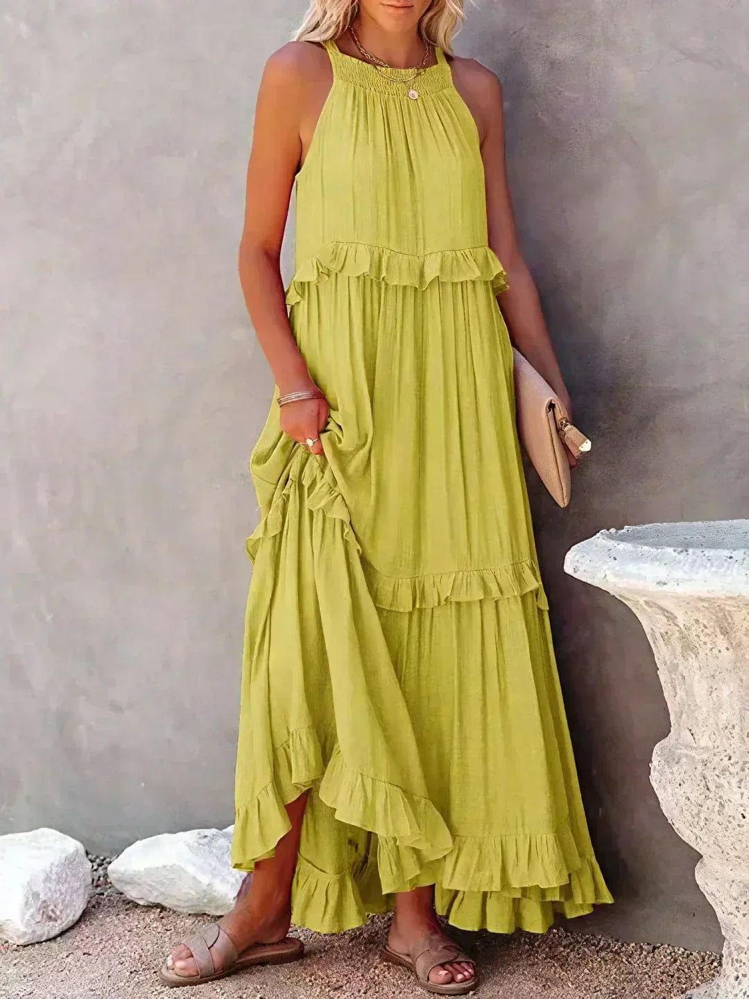 Xanthe™ | Relaxed White Maxi Dress for Effortless Elegance