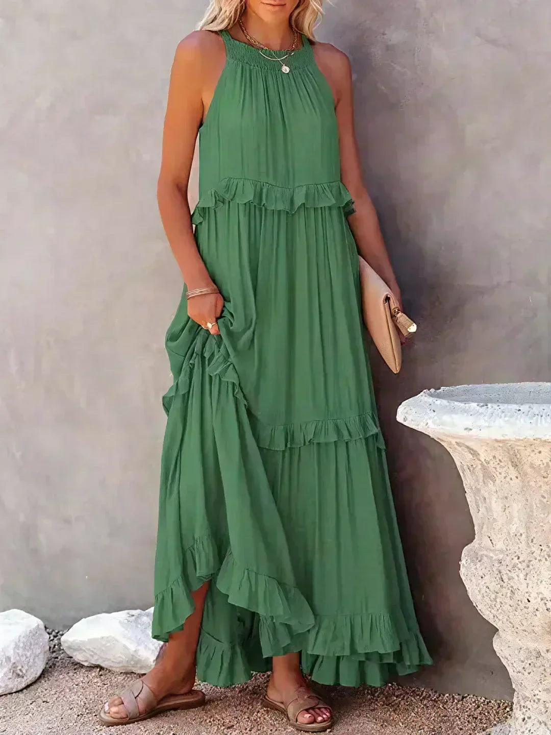 Xanthe™ | Relaxed White Maxi Dress for Effortless Elegance