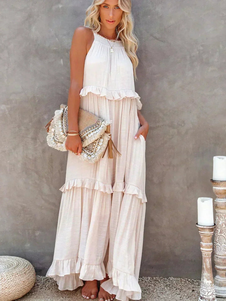 Xanthe™ | Relaxed White Maxi Dress for Effortless Elegance