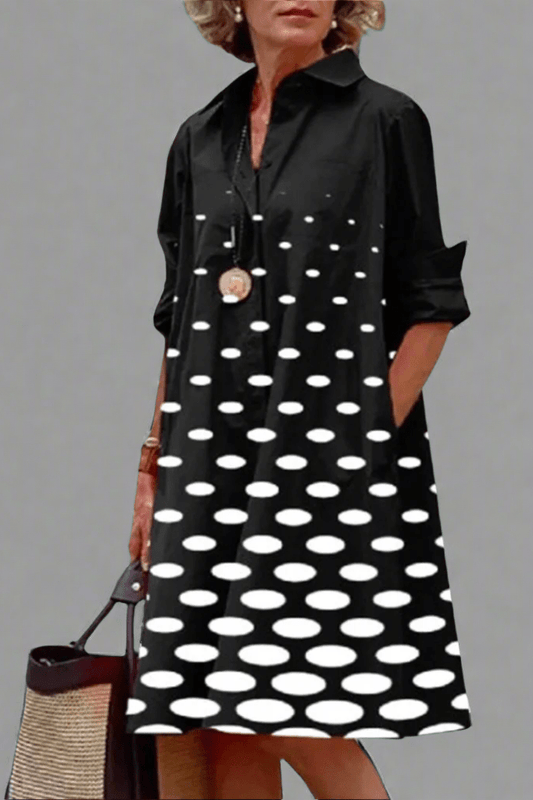 Yvonne™ | Elegant Long Sleeve Midi Dress