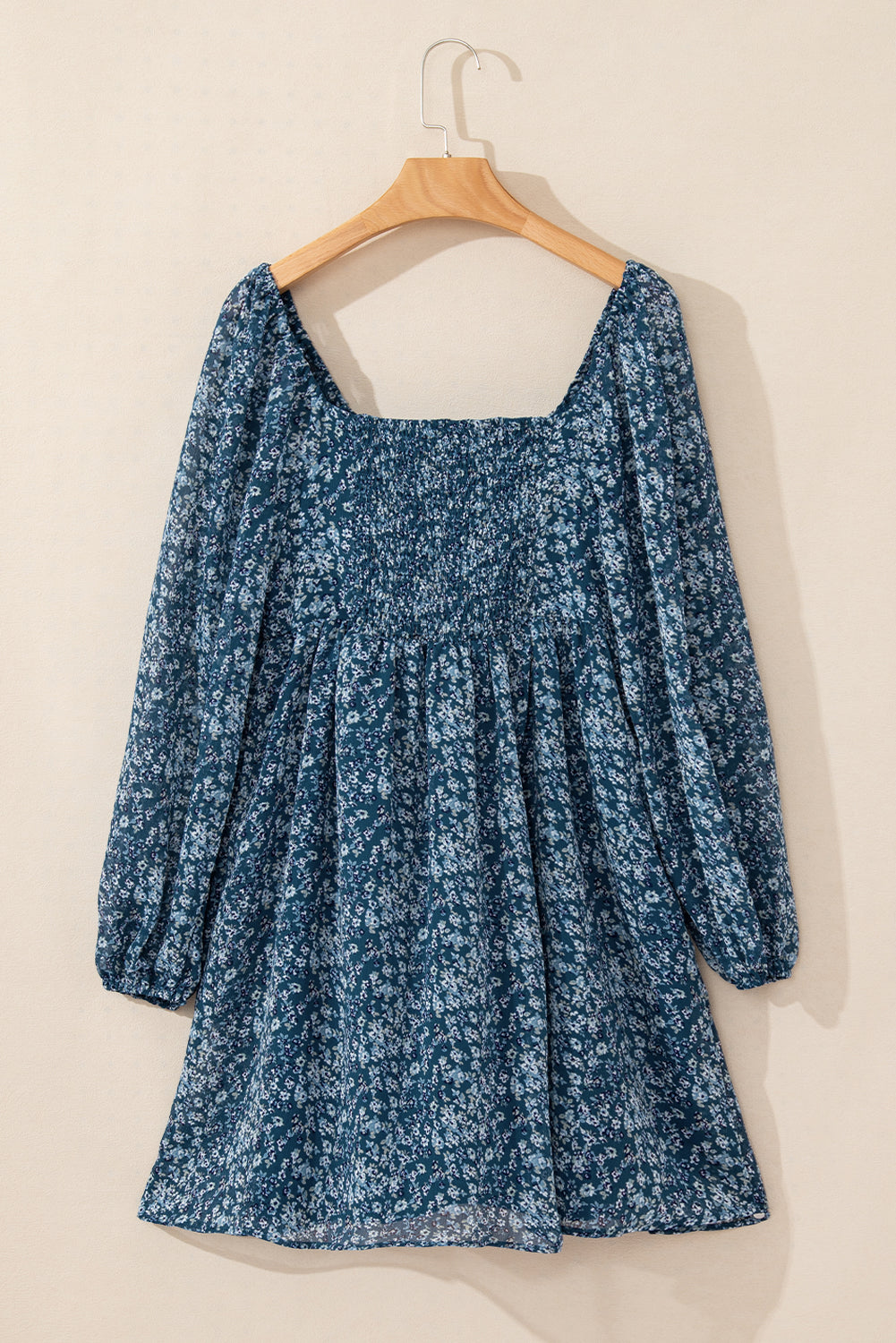 Floral Print Sweetheart Neck Mini Dress