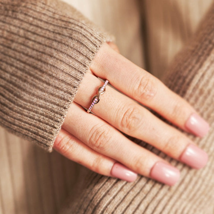 Raise Awareness Of Breast Cancer Pink Infinity Diamond Ring