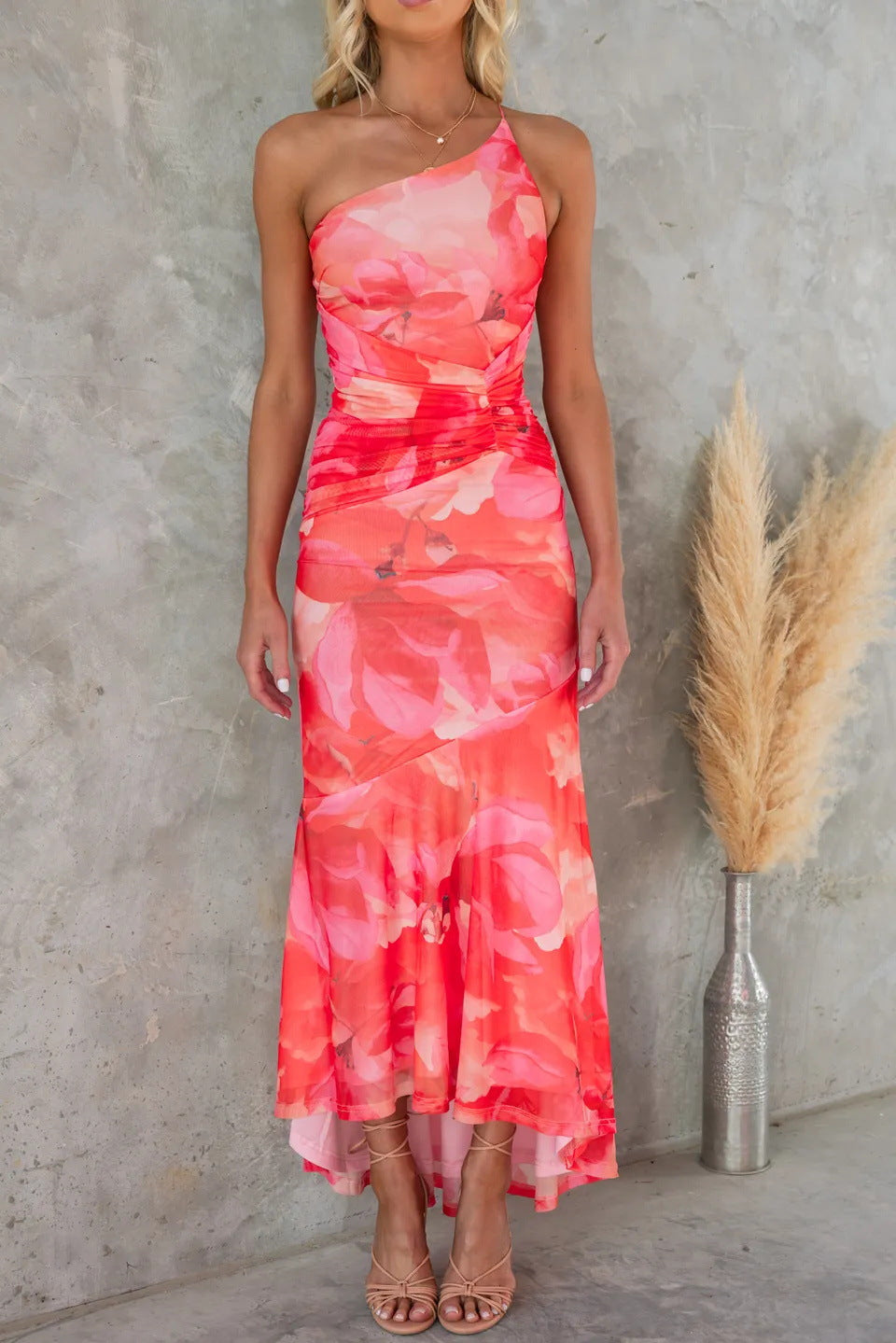 Xanthe™ Women's Summer Dress - Stylish One-Shoulder Wedding Guest Dress