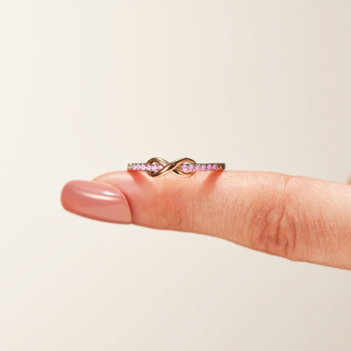 Raise Awareness Of Breast Cancer Pink Infinity Diamond Ring