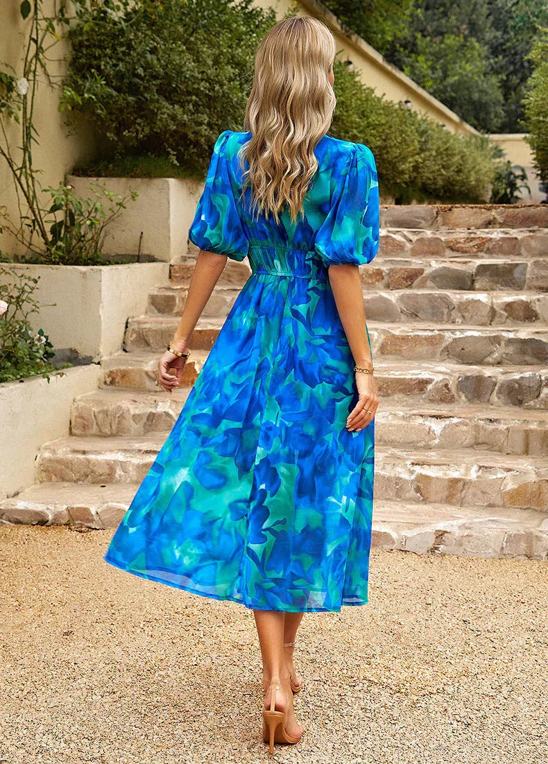 V-Neckline Women's Dress - Elegant & Versatile for Any Occasion